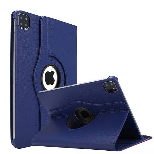 Navy Blue iPad Pro 11 2021 Smart Leather Case 3rd Generation 360 Degree Cover