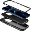 Apple iPhone 12 Pro Case Drop Resistant Defender Tradies Heavy Duty Rugged Shockproof Cover (Black)