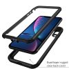 Apple iPhone XR Military Grade Full Body Shockproof Clear Heavy Duty Case Bumper Drop Protection Tough Cover (Black)