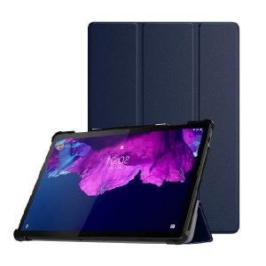 Lenovo Tab P11 (11 inch) Folio Leather Cover Smart Magnetic Soft Flexible Case (Navy Blue)
