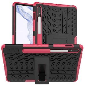 For Samsung Galaxy Tab S8 11.0 X700X706 Heavy Duty Tough Kickstand Strong Case Cover (Pink)